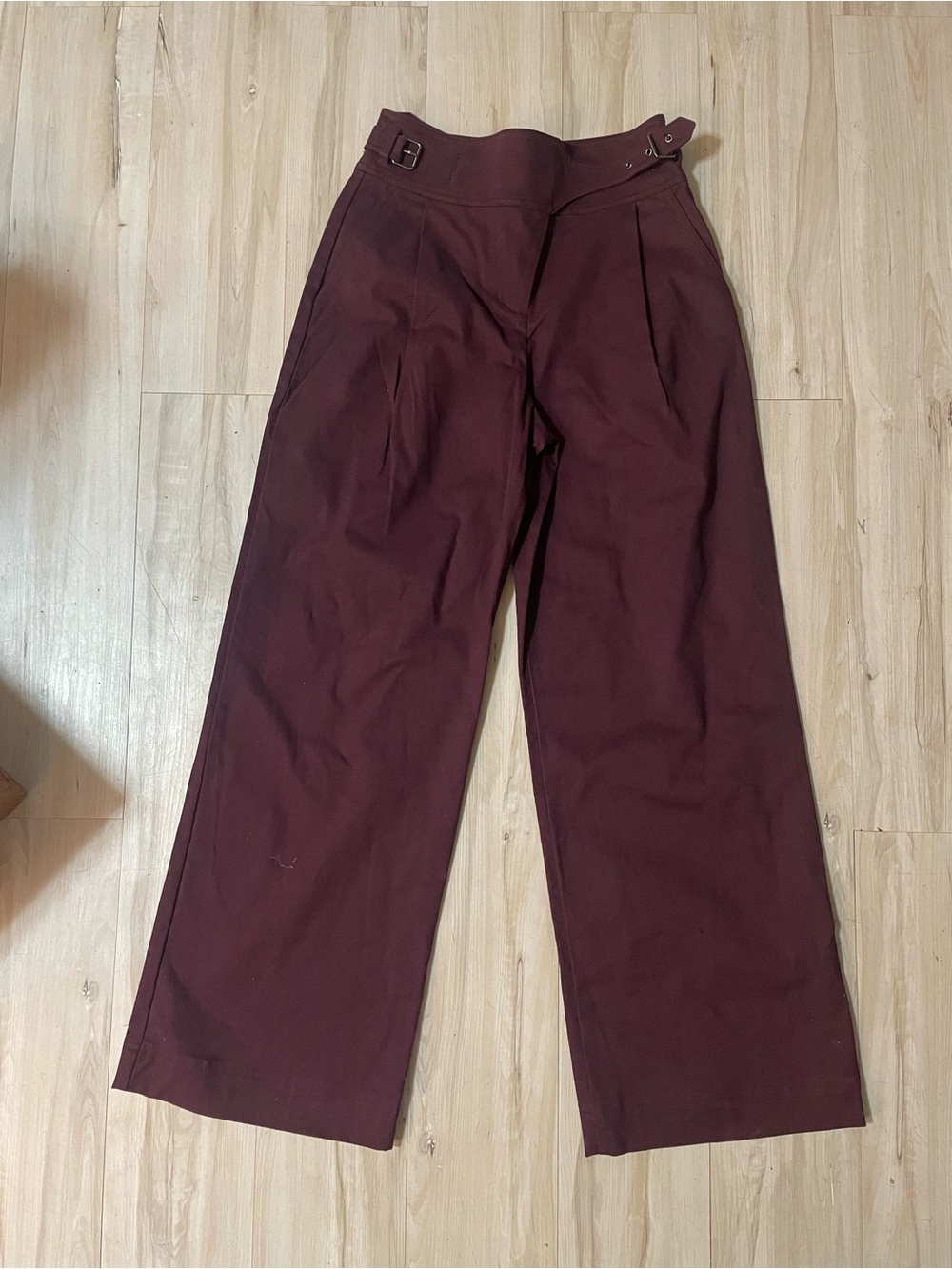 Express Wide Leg Pants in Burgundy